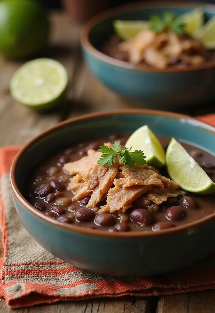10 Hearty Legume Bean Soup Recipes with Ham Hock Additions - 3. Black Bean Soup with Ham Hock & Lime