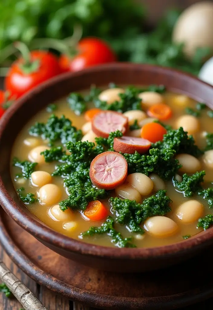 10 Hearty Legume Bean Soup Recipes with Ham Hock Additions - 6. Bean and Ham Hock Soup with Kale