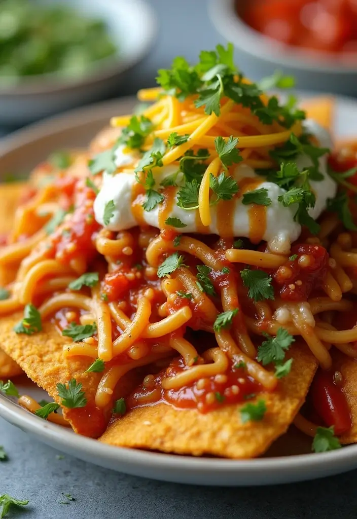Brothy Ramen Noodle Recipes Soup: Packet Upgrades - 10. Loaded Ramen Nachos