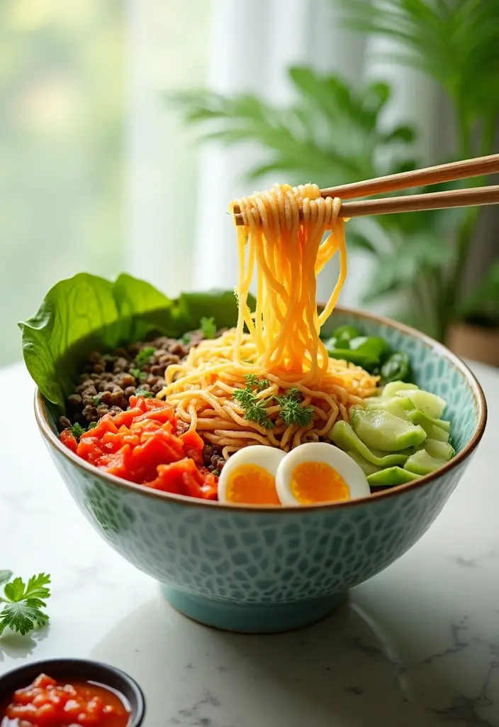 Brothy Ramen Noodle Recipes Soup: Packet Upgrades - 7. Ramen Salad Bowl