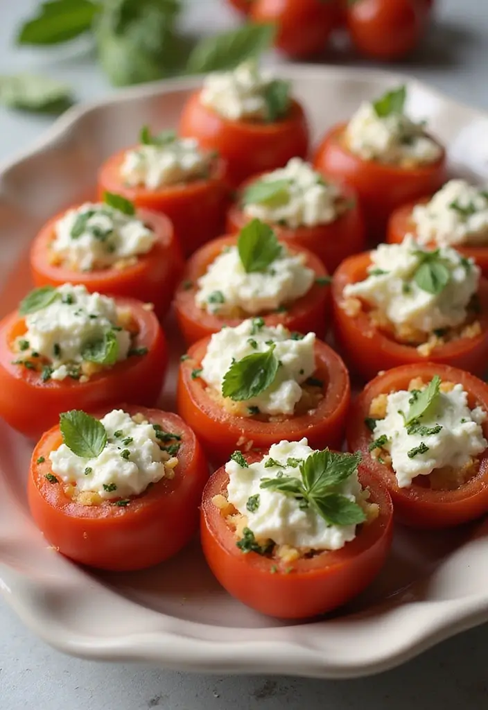 Bursting Cherry Tomato Recipes: Salads and Roasts - 5. Stuffed Cherry Tomatoes