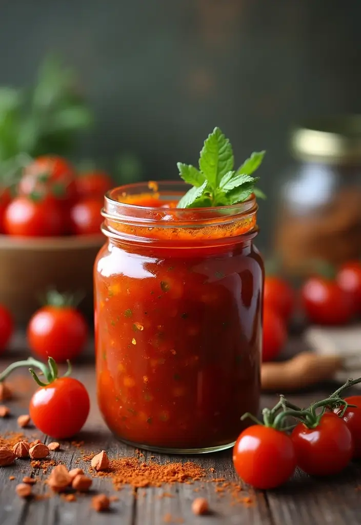 Bursting Cherry Tomato Recipes: Salads and Roasts - 9. Spicy Cherry Tomato Chutney
