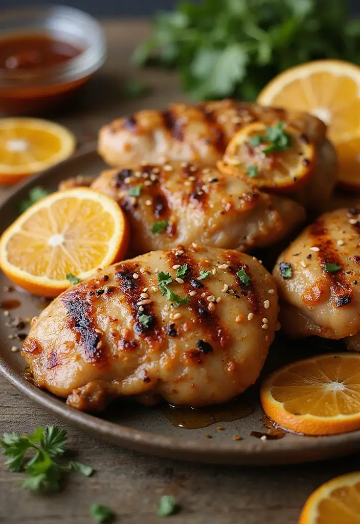 Charred Grilled Chicken Recipes: Marinade Masters - 2. Sweet and Tangy Orange Marinade