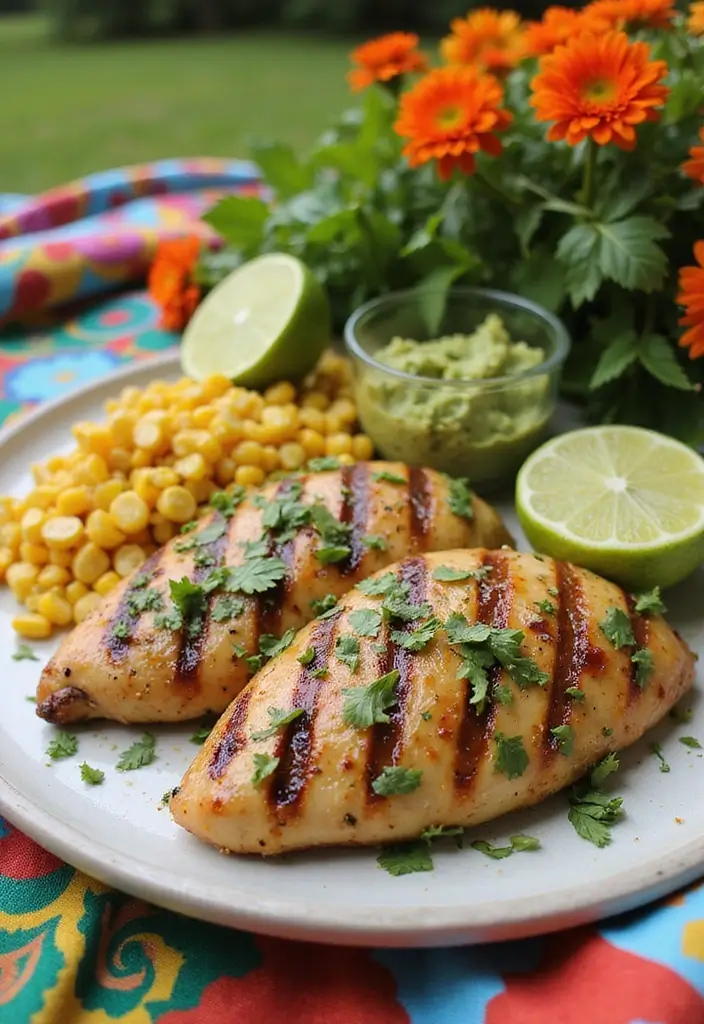 Charred Grilled Chicken Recipes: Marinade Masters - 3. Zesty Lime and Cilantro Marinade