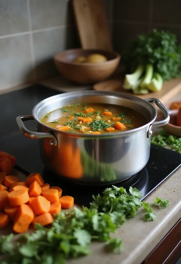Clear Broth Soup Recipes: Light Simmered - 1. Herb-Infused Vegetable Broth