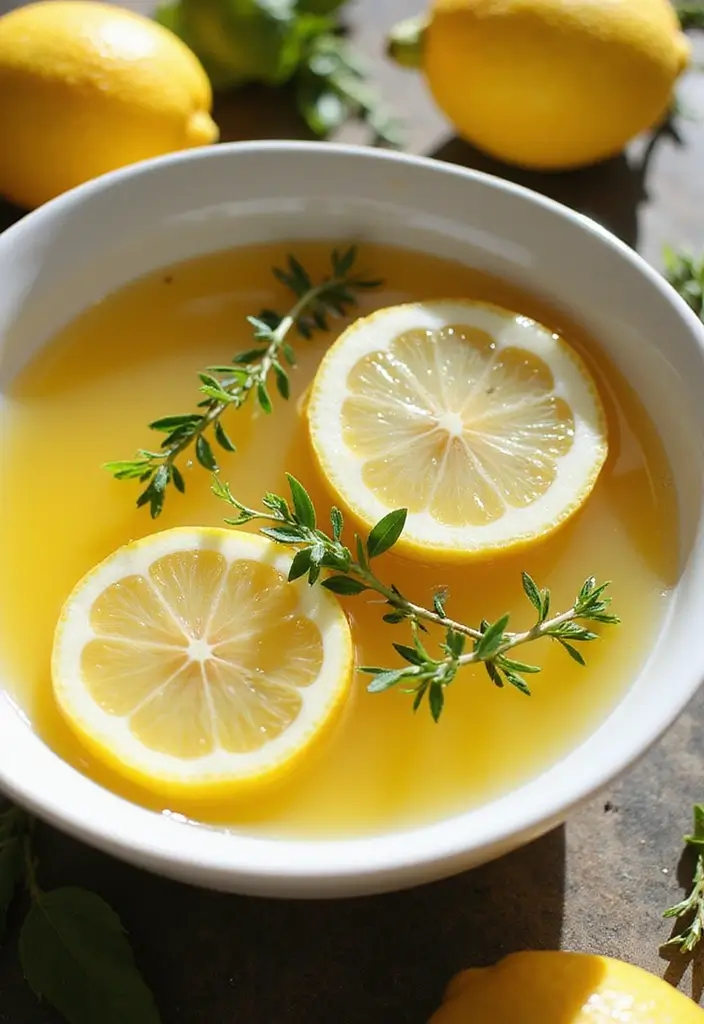 Clear Broth Soup Recipes: Light Simmered - 4. Lemon Thyme Broth