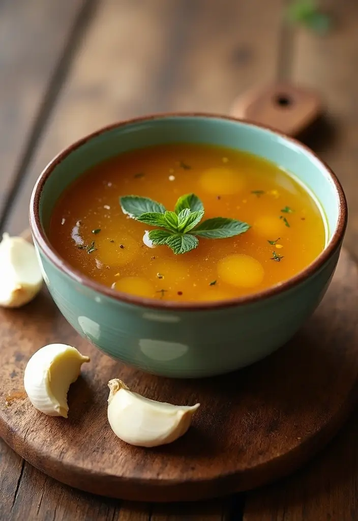 Clear Broth Soup Recipes: Light Simmered - 7. Roasted Garlic Broth