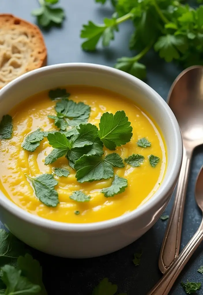 Creamy Crockpot Potato Soup Recipes: Slow Blends for a Vegan Delight - 4. Herby Vegan Potato Soup with Spinach