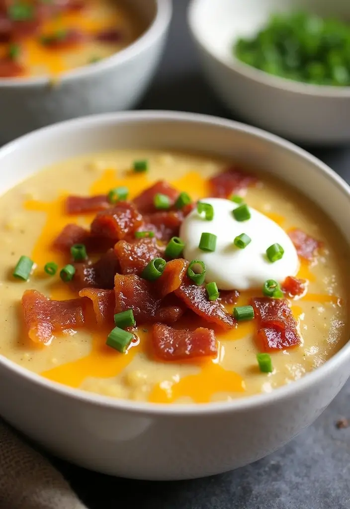 Creamy Crockpot Potato Soup Recipes: Slow Blends for a Vegan Delight - 6. Vegan Loaded Baked Potato Soup