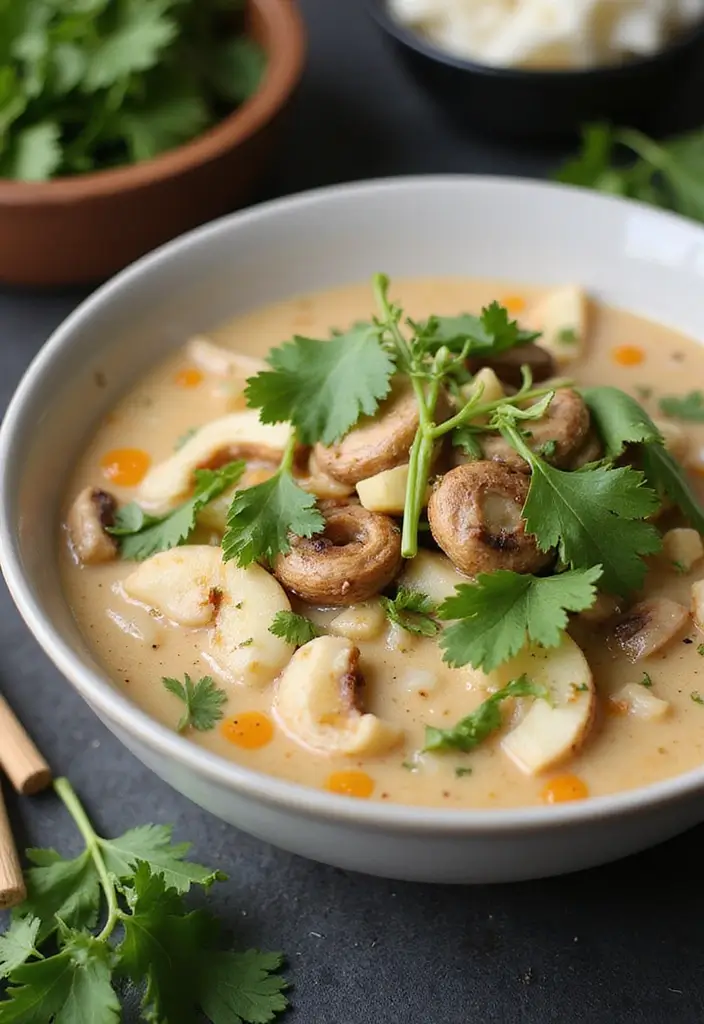 Exotic Asian Soup Recipes: Miso to Pho - 3. Thai Coconut Soup (Tom Kha)