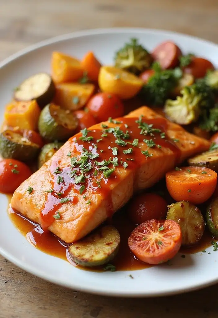 Flaky Baked Salmon Recipes: Lemon Herb Foils - 3. Sweet and Spicy Maple Salmon