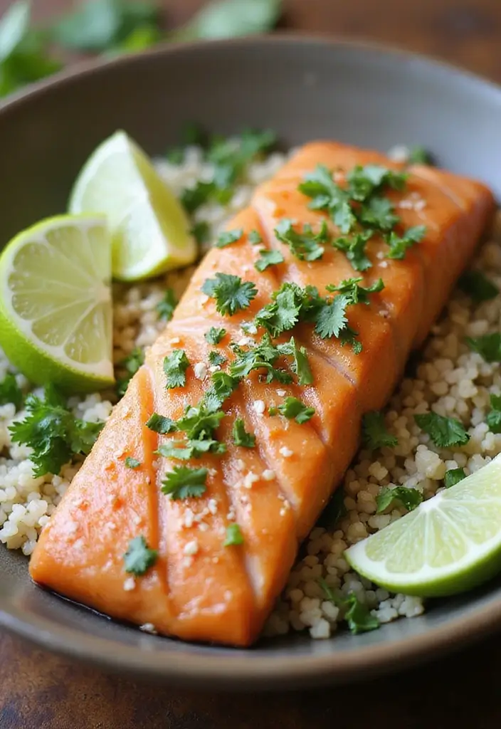Flaky Baked Salmon Recipes: Lemon Herb Foils - 9. Coconut Ginger Salmon with Rice