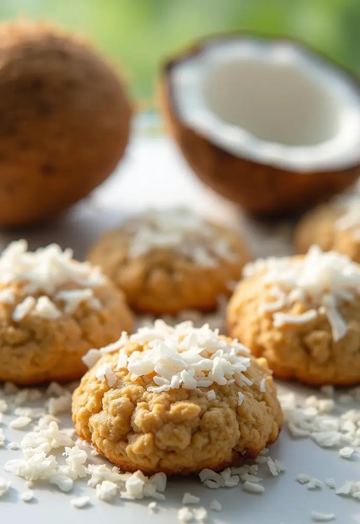 Guilt-Free Healthy Cookie Recipes: Oat Based - 5. Coconut Oatmeal Cookies