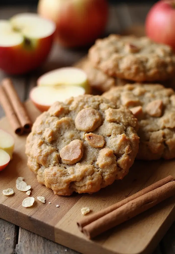Guilt-Free Healthy Cookie Recipes: Oat Based - 7. Apple Cinnamon Oatmeal Cookies