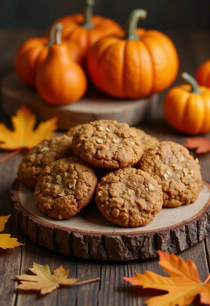 Guilt-Free Healthy Cookie Recipes: Oat Based - 9. Pumpkin Spice Oatmeal Cookies