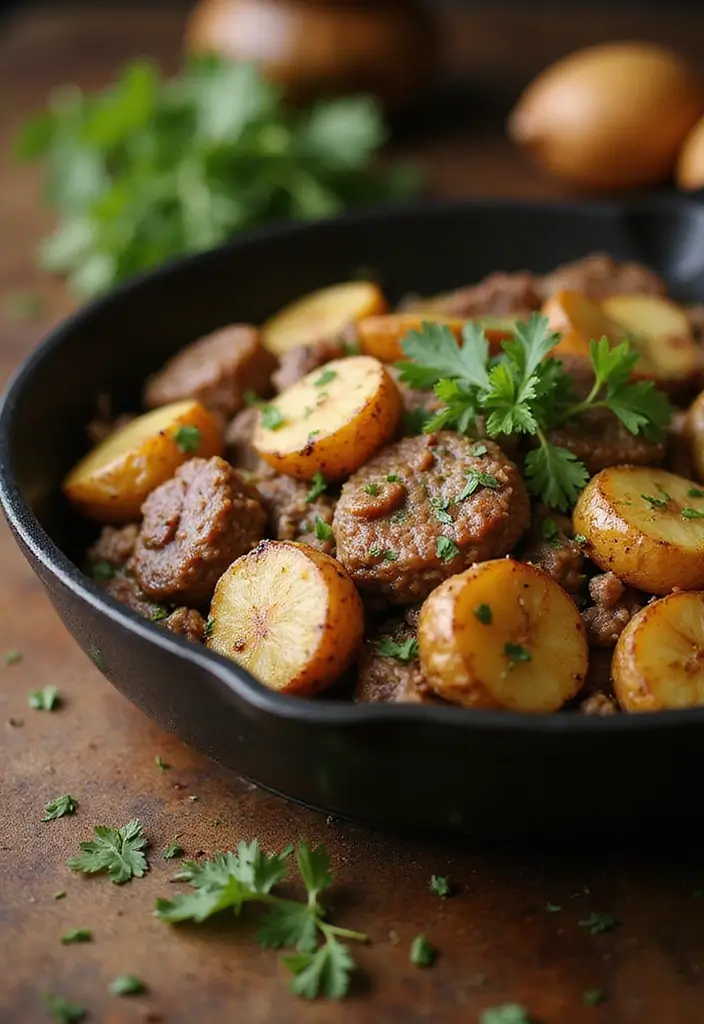 Hearty Ground Beef and Potato Recipes: Skillet Hashes - 1. Classic Beef and Potato Hash