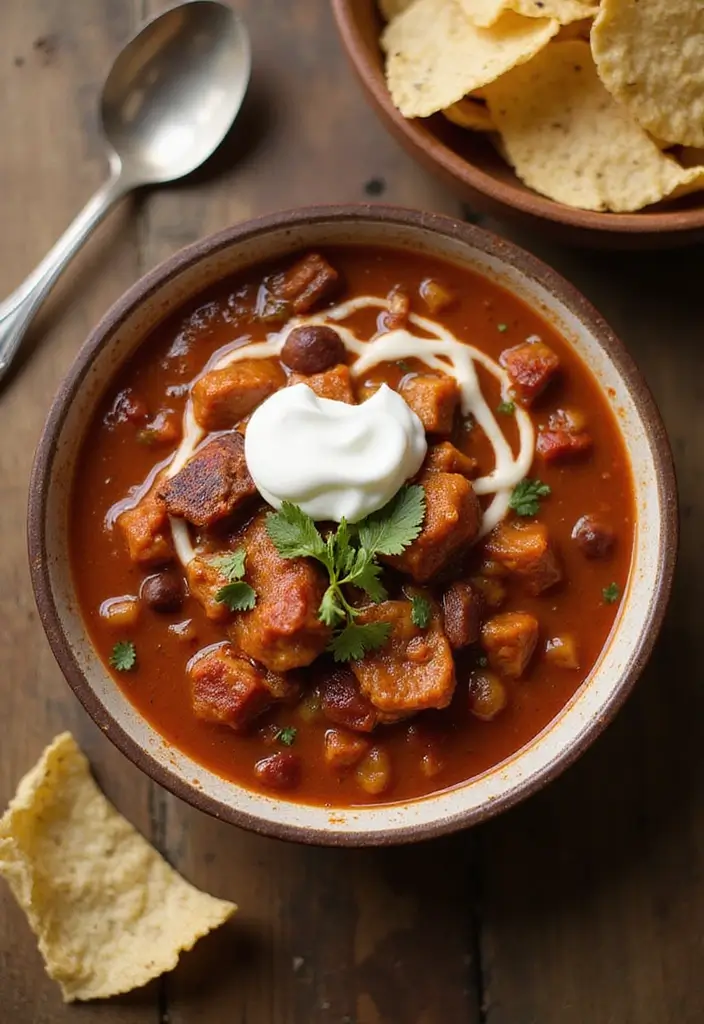 Hearty Pork Soup Recipes: Bone Broths to Warm Your Winter - 3. Spicy Pork Chili Soup