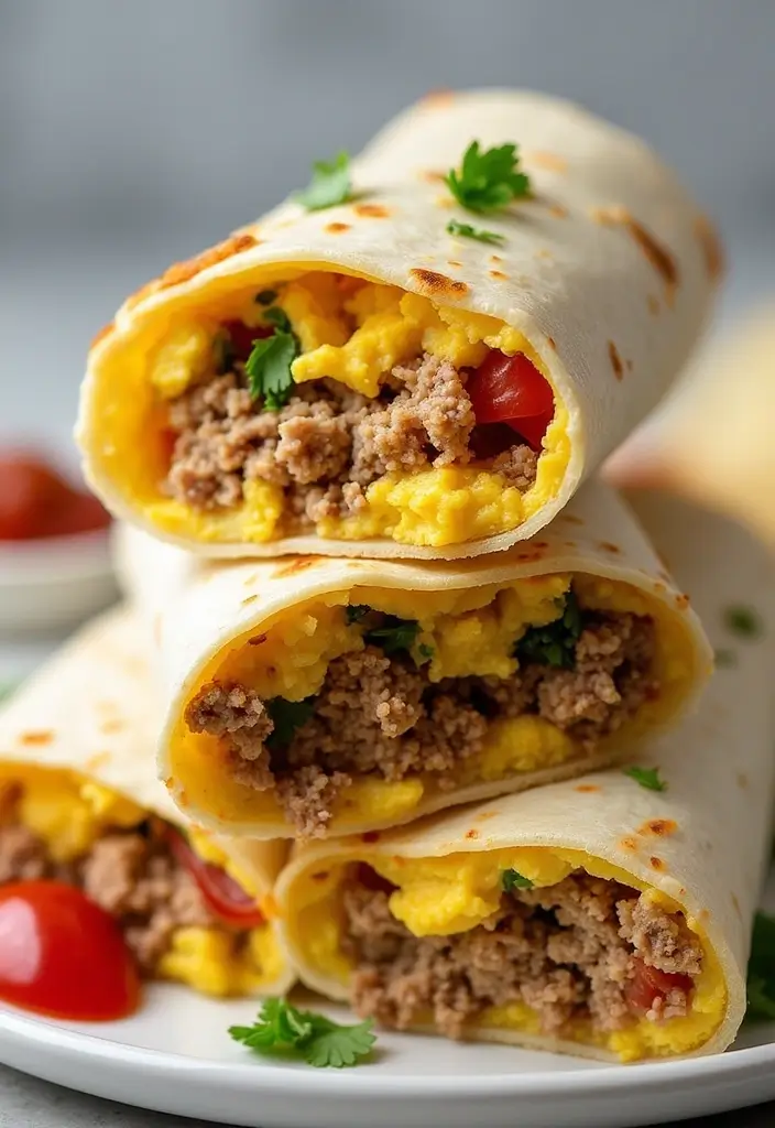 Lean Ground Turkey Recipes: Healthier Swaps - 10. Turkey Breakfast Burritos