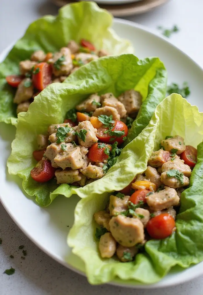 Lean Ground Turkey Recipes: Healthier Swaps - 7. Turkey Lettuce Wraps
