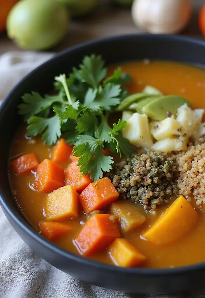 Nourishing Bone Broth Soup Recipes: Collagen Rich - 6. Vegetable & Quinoa Bone Broth Soup