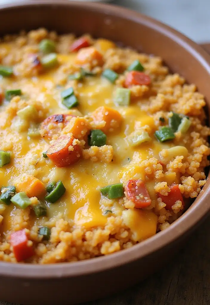 Simple Easy Casserole Recipes: Dump and Bake - 1. Cheesy Veggie Quinoa Casserole