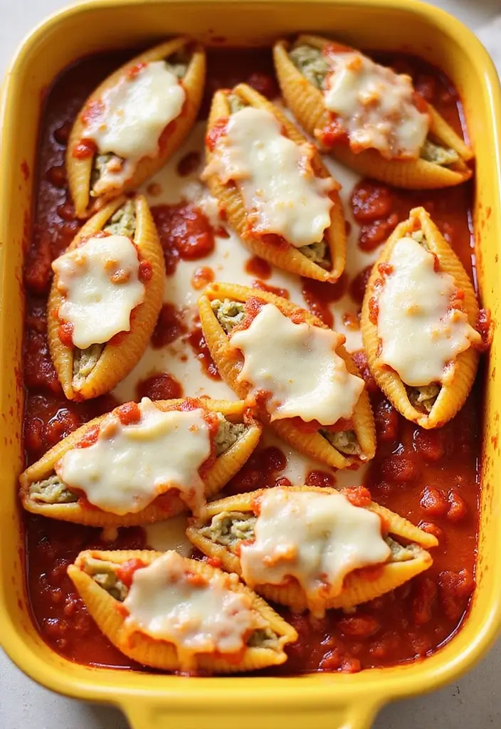 Simple Easy Casserole Recipes: Dump and Bake - 2. Spinach and Ricotta Stuffed Shells Casserole