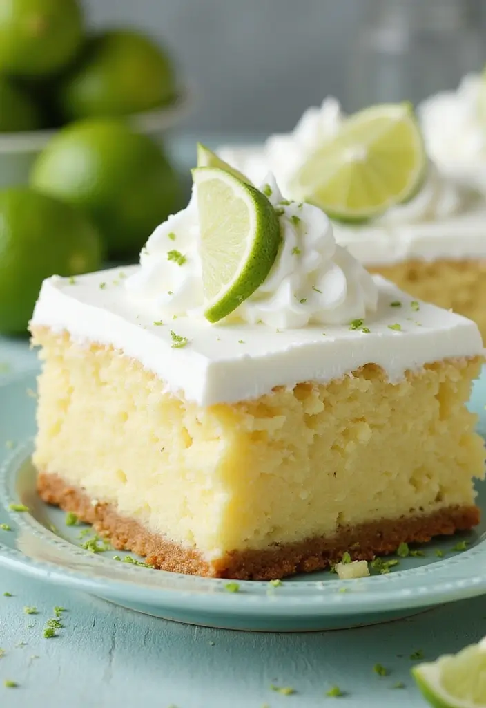 Soaked Poke Cake Recipes: Jello Infused - 10. Key Lime Jello Poke Cake