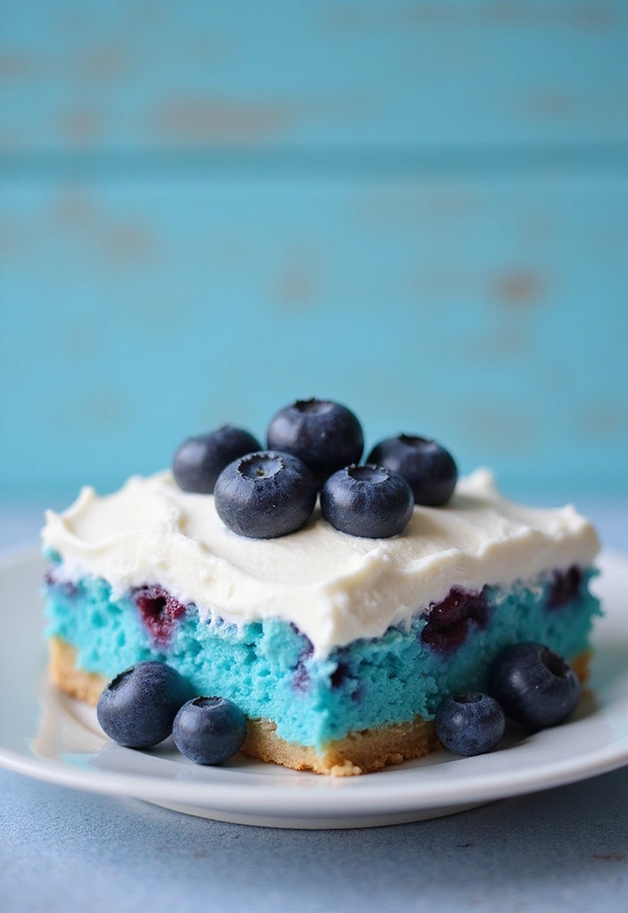 Soaked Poke Cake Recipes: Jello Infused - 3. Blue Raspberry Jello Poke Cake
