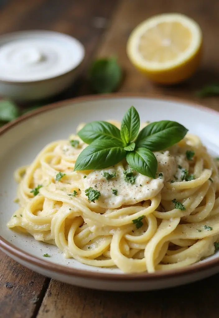 Zesty Lemon Pasta Recipes: Bright Citrus Sauces - 1. Creamy Lemon Basil Pasta