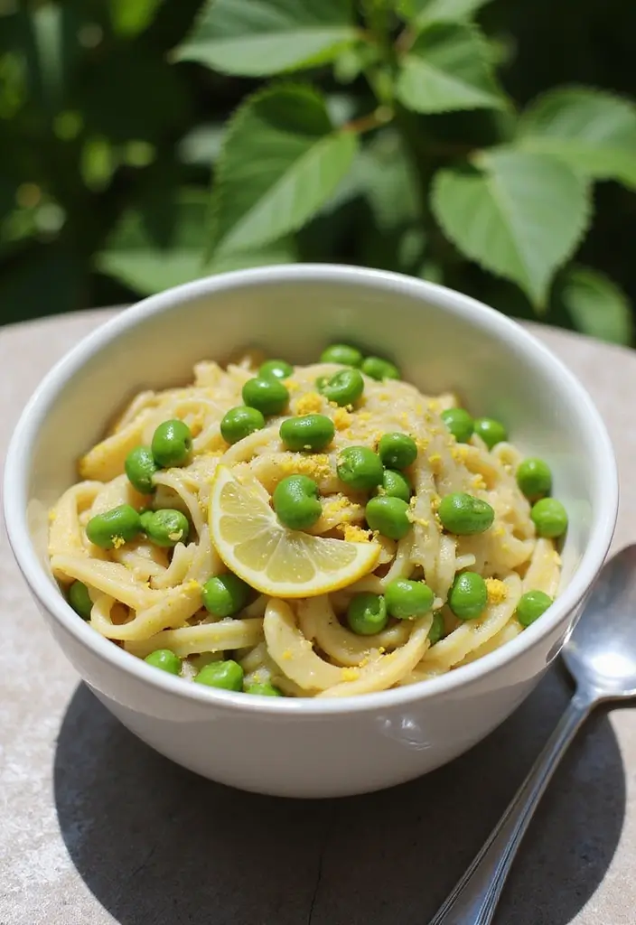 Zesty Lemon Pasta Recipes: Bright Citrus Sauces - 6. Lemon and Pea Pasta
