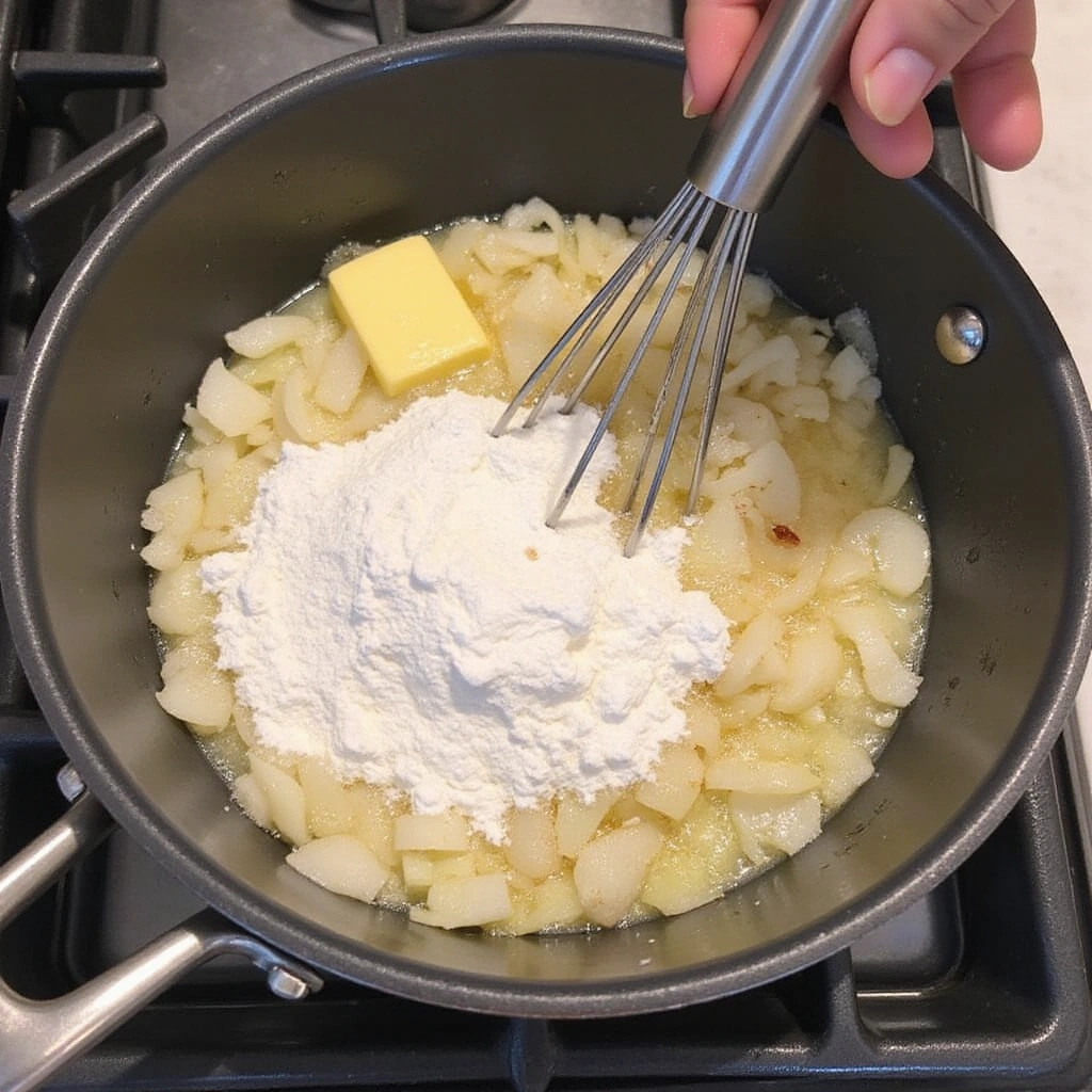Simple Easy Chicken Pot Pie Recipe: Flaky Crust Comfort - Step 3: Make the Filling