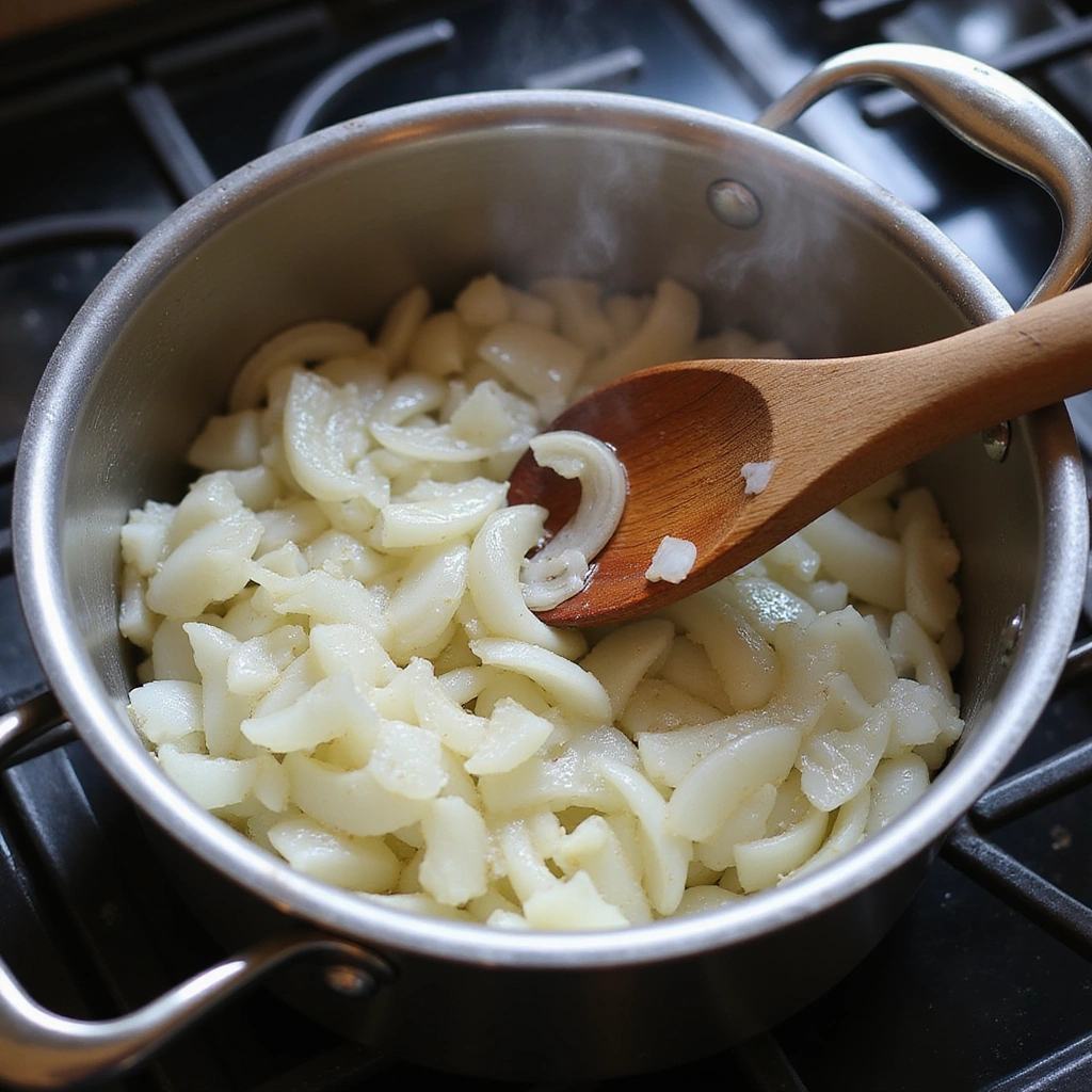 Smooth Pureed Soup Recipes: Blended Vegetable Velvets - Step 3: Sweat the Onions