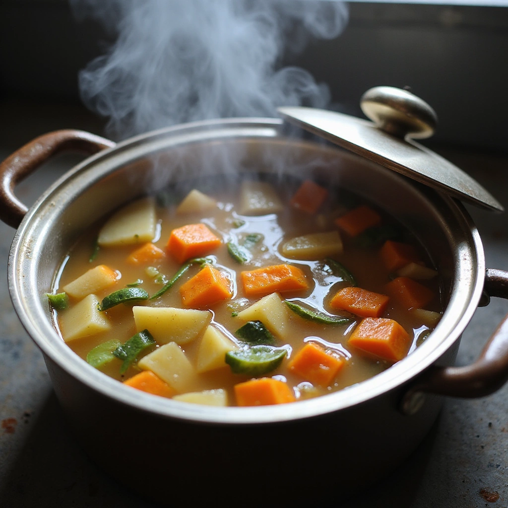 Smooth Pureed Soup Recipes: Blended Vegetable Velvets - Step 5: Add Broth and Water