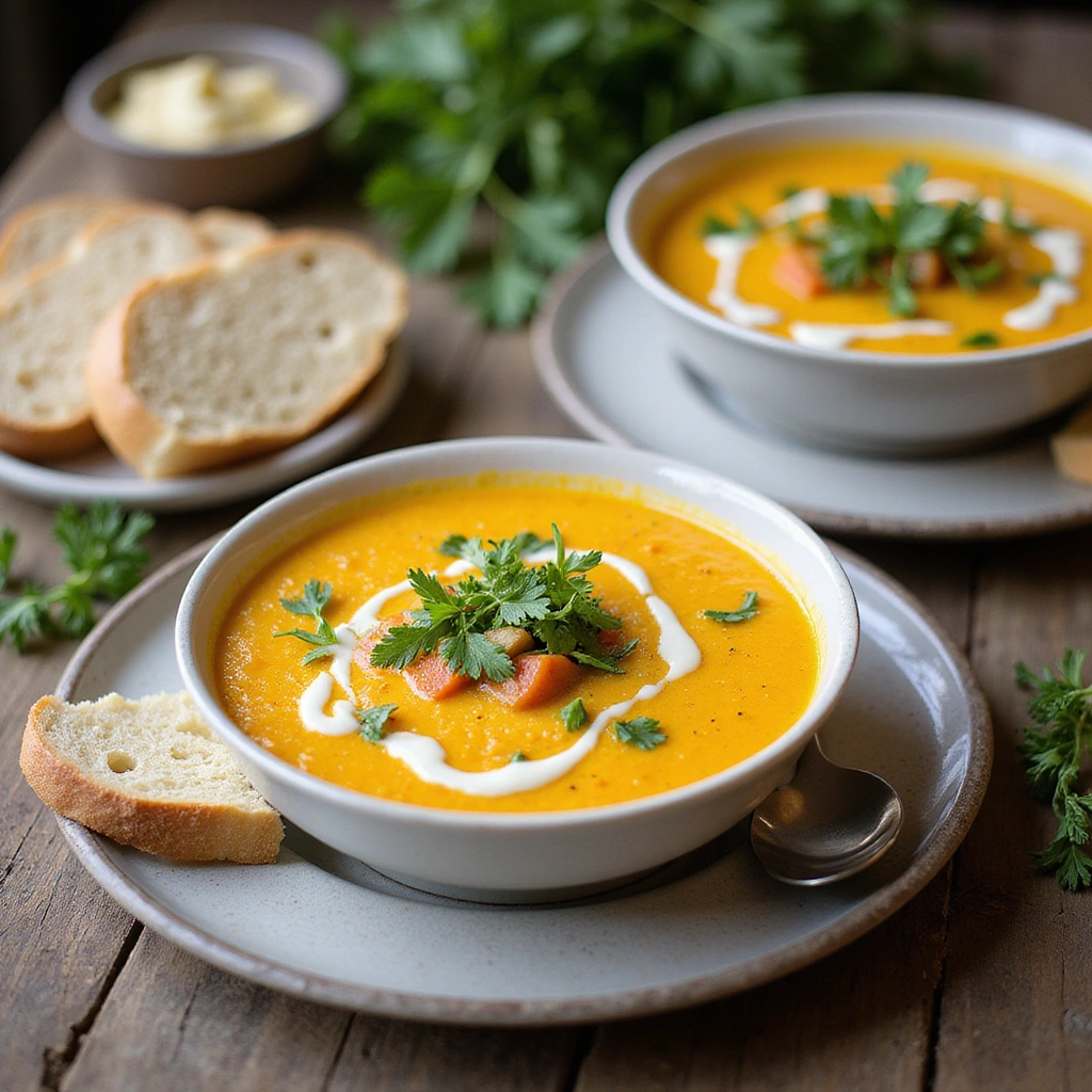 Smooth Pureed Soup Recipes: Blended Vegetable Velvets - Step 8: Serve and Garnish