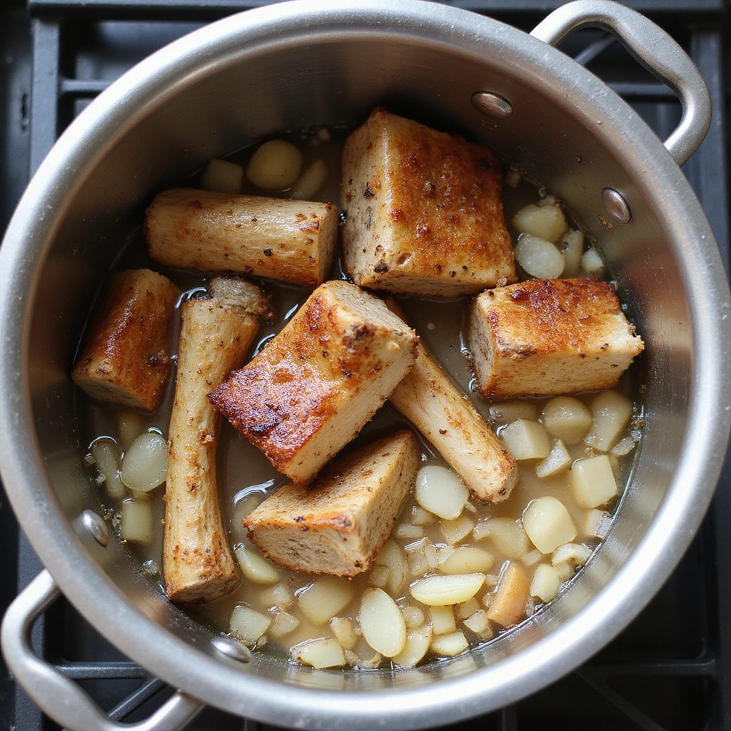 Soothing Gut Healing Recipes: Bone Broth and Ferments - Step 3: Combine Ingredients in Stock Pot