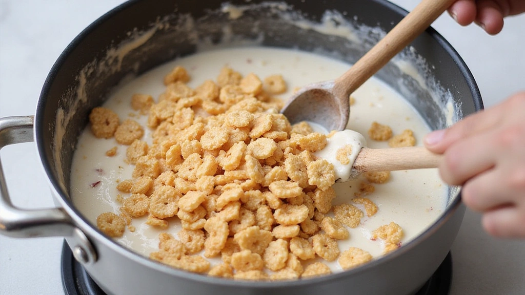 Easy Rice Crispy Treats Recipe (No-Bake & Kid-Friendly) - Step 5: Add Rice Cereal