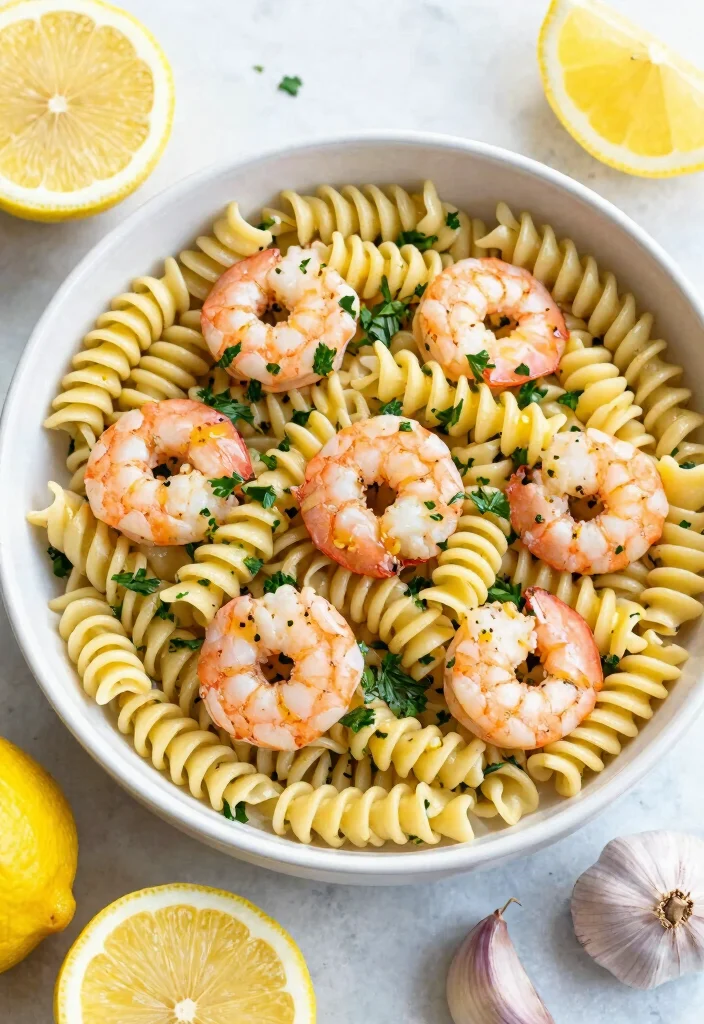 15 Cold Pasta Salad Recipes Perfect for Picnics, Potlucks and Meal Prep - 10. Garlic Shrimp Pasta Salad 1