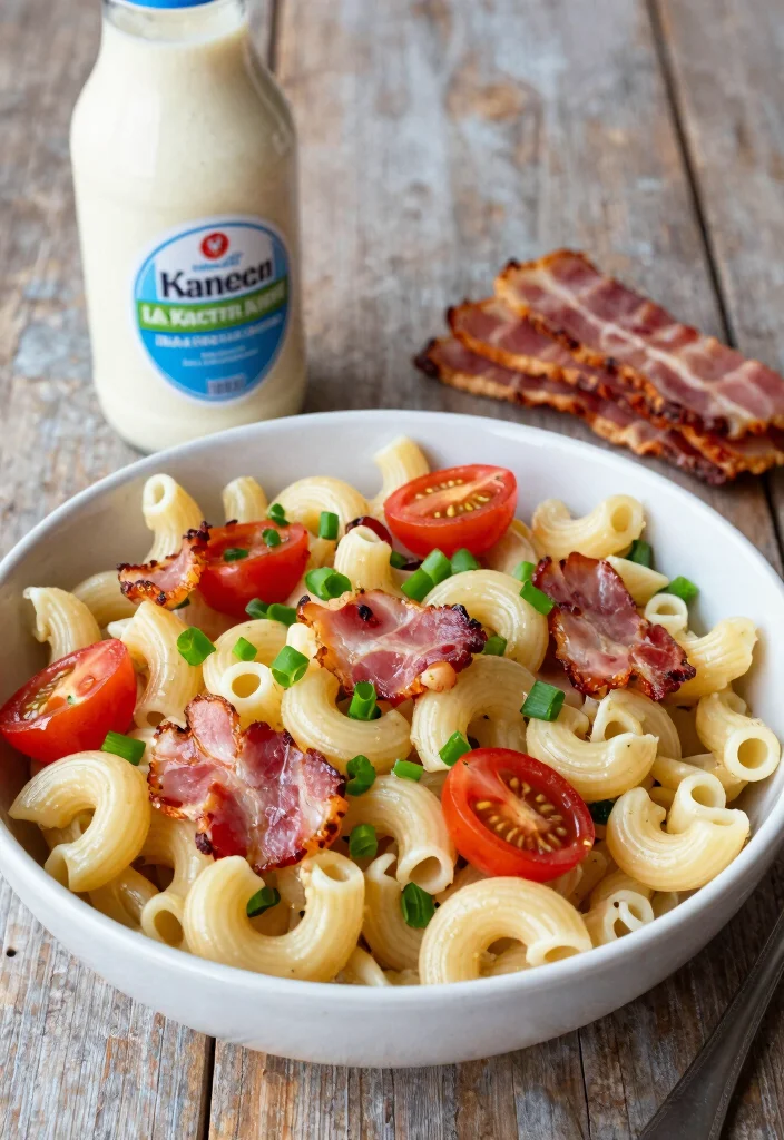 15 Cold Pasta Salad Recipes Perfect for Picnics, Potlucks and Meal Prep - 11. Bacon Ranch Pasta Salad 1