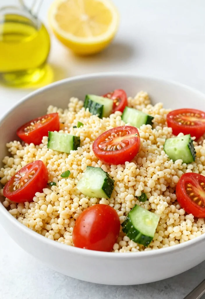 15 Cold Pasta Salad Recipes Perfect for Picnics, Potlucks and Meal Prep - 15. Couscous Pasta Salad 1