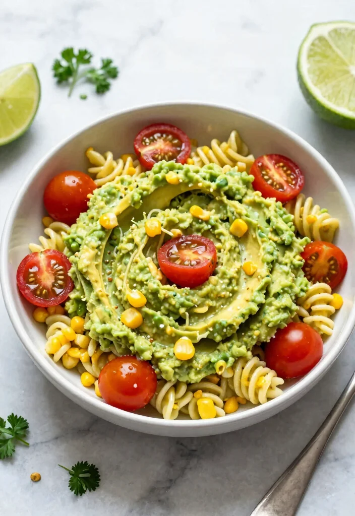 15 Cold Pasta Salad Recipes Perfect for Picnics, Potlucks and Meal Prep - 4. Creamy Avocado Pasta Salad 1