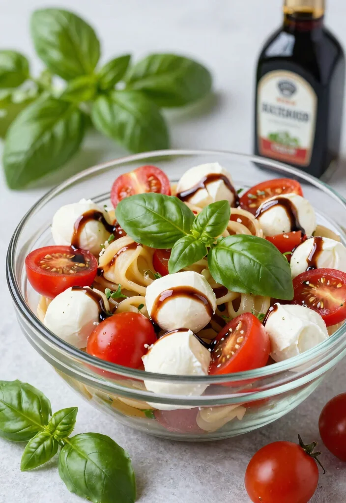 15 Cold Pasta Salad Recipes Perfect for Picnics, Potlucks and Meal Prep - 9. Caprese Pasta Salad 1
