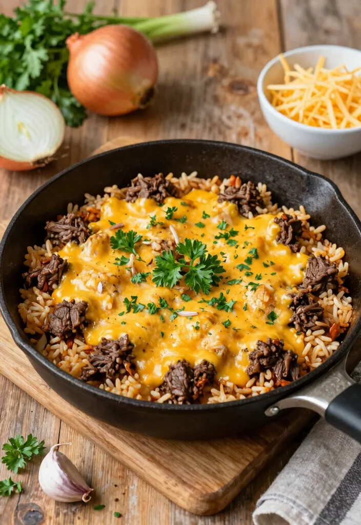 15 Easy Ground Beef Recipes for Dinner Your Family Will Ask For Again and Again - 1. Cheesy Beef and Rice Skillet 1