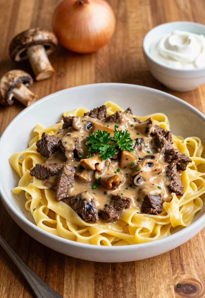 15 Easy Ground Beef Recipes for Dinner Your Family Will Ask For Again and Again - 3. One-Pan Beef Stroganoff 1