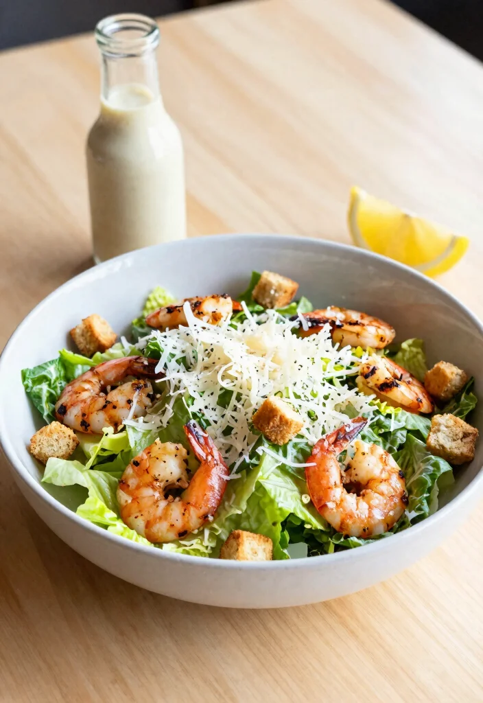 15 Salads for Dinner: Fresh, Filling Recipes That Eat Like a Full Meal - 10. Caesar Salad with Grilled Shrimp 1