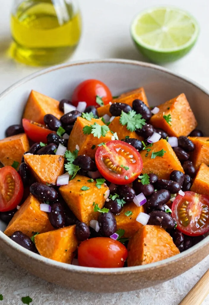 15 Salads for Dinner: Fresh, Filling Recipes That Eat Like a Full Meal - 4. Sweet Potato and Black Bean Salad 1