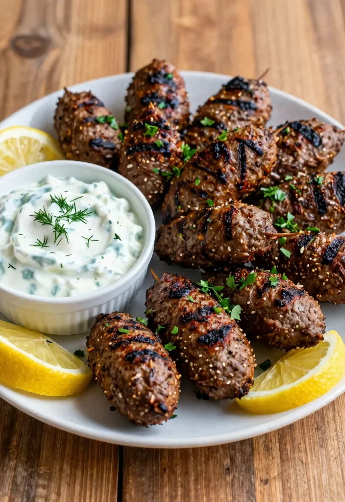 16 Ground Lamb Recipes Packed with Rich, Savory Mediterranean Flavor - 1. Spiced Lamb Kofta with Tzatziki Sauce 1