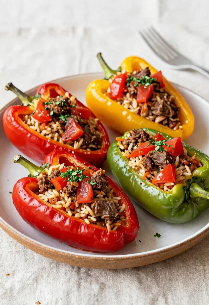 16 Ground Lamb Recipes Packed with Rich, Savory Mediterranean Flavor - 2. Mediterranean Lamb Stuffed Peppers 1