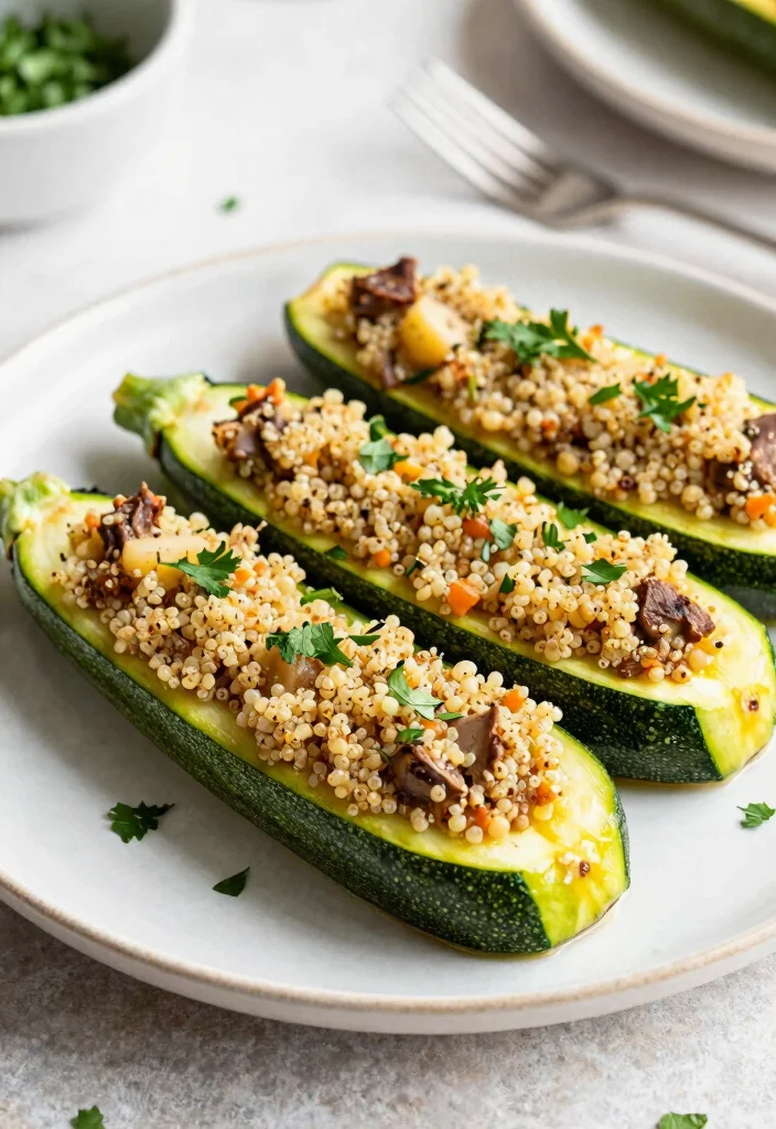 16 Ground Lamb Recipes Packed with Rich, Savory Mediterranean Flavor - 7. Lamb and Quinoa Stuffed Zucchini Boats 1