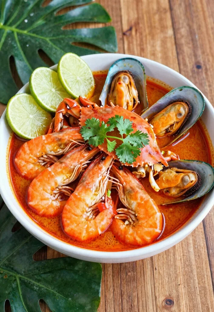 17 Aesthetic Seafood Boil Recipes & Stunning Serving Ideas for Your Next Feast - 8. Spicy Thai Seafood Boil 1