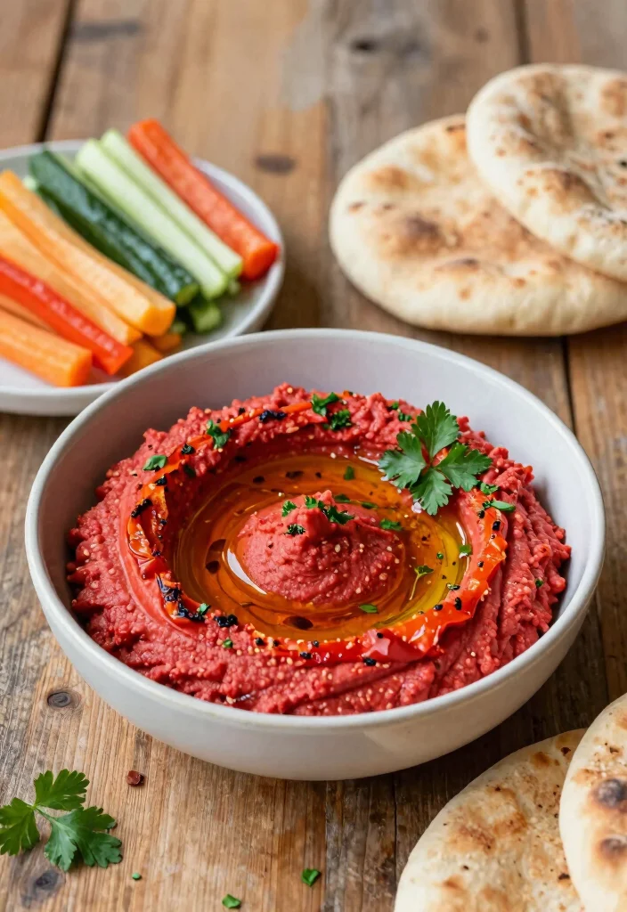 17 Hot Dip Recipes That Will Be the First Thing Gone at Every Party - 2. Roasted Red Pepper Hummus 1